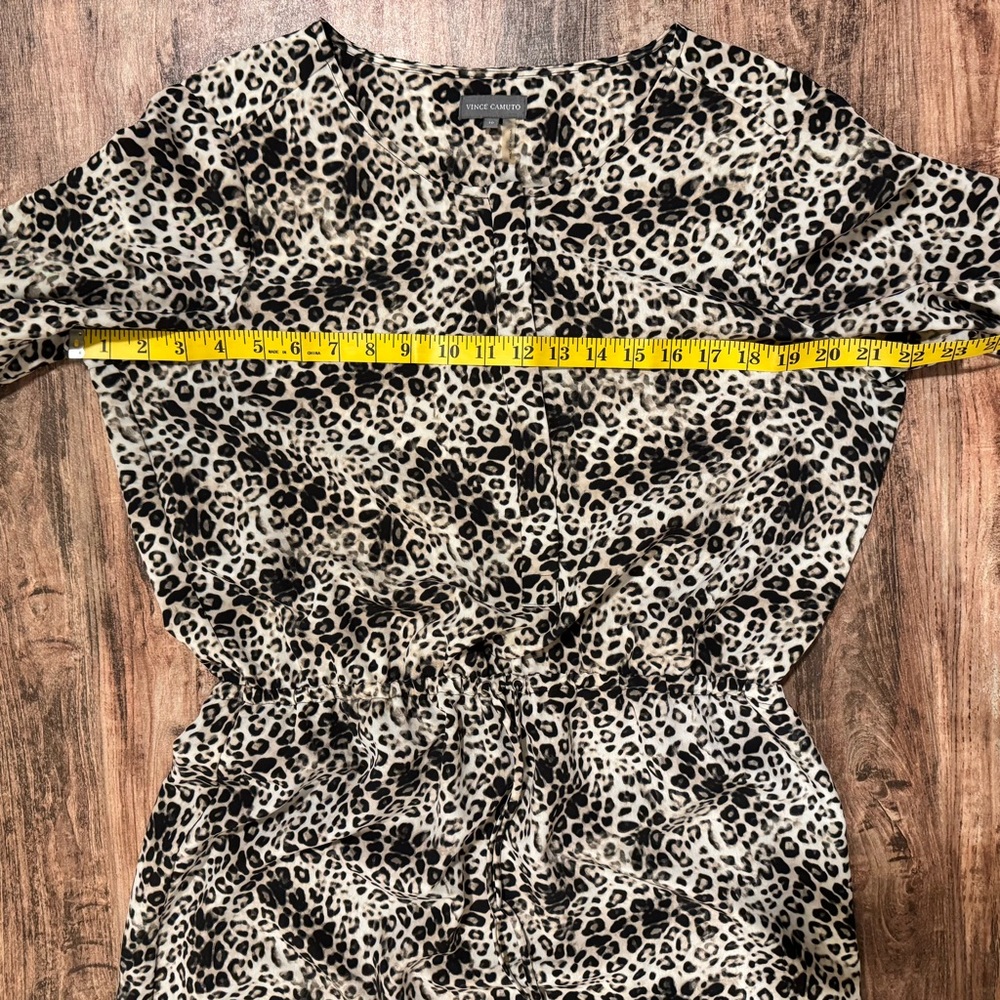 Vince Camuto Beige and Black Leopard Print Midi Dress - Picture 9 of 11